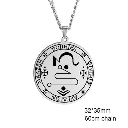 Dawapara 7 Archangels Sigil Charm Necklaces Pentacle Magic Mascot Amulet Lucky Protection Supernatural Talisman Necklace