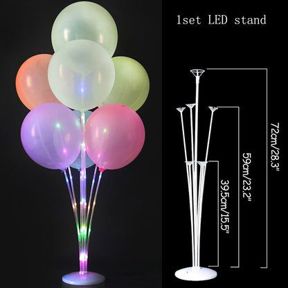 1set 7/10 Tubes Balloon Stand Holder Column Balloons Arch Stick Happy Birthday Ballon Kids Baby Shower Wedding Party Decoration