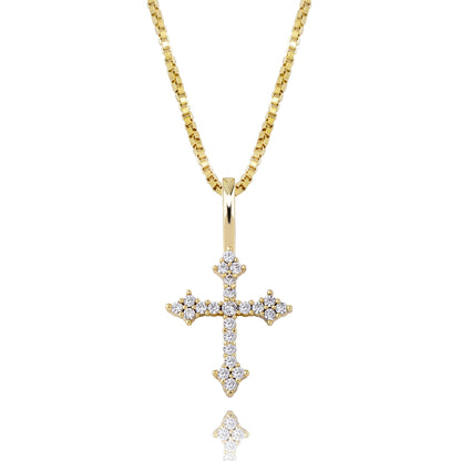 TOPGRILLZ 925 Sterling Silver Women Pendant Iced Cubic Zirconia Cross Pendant Fashion Hip Hop Jewelry For Gift