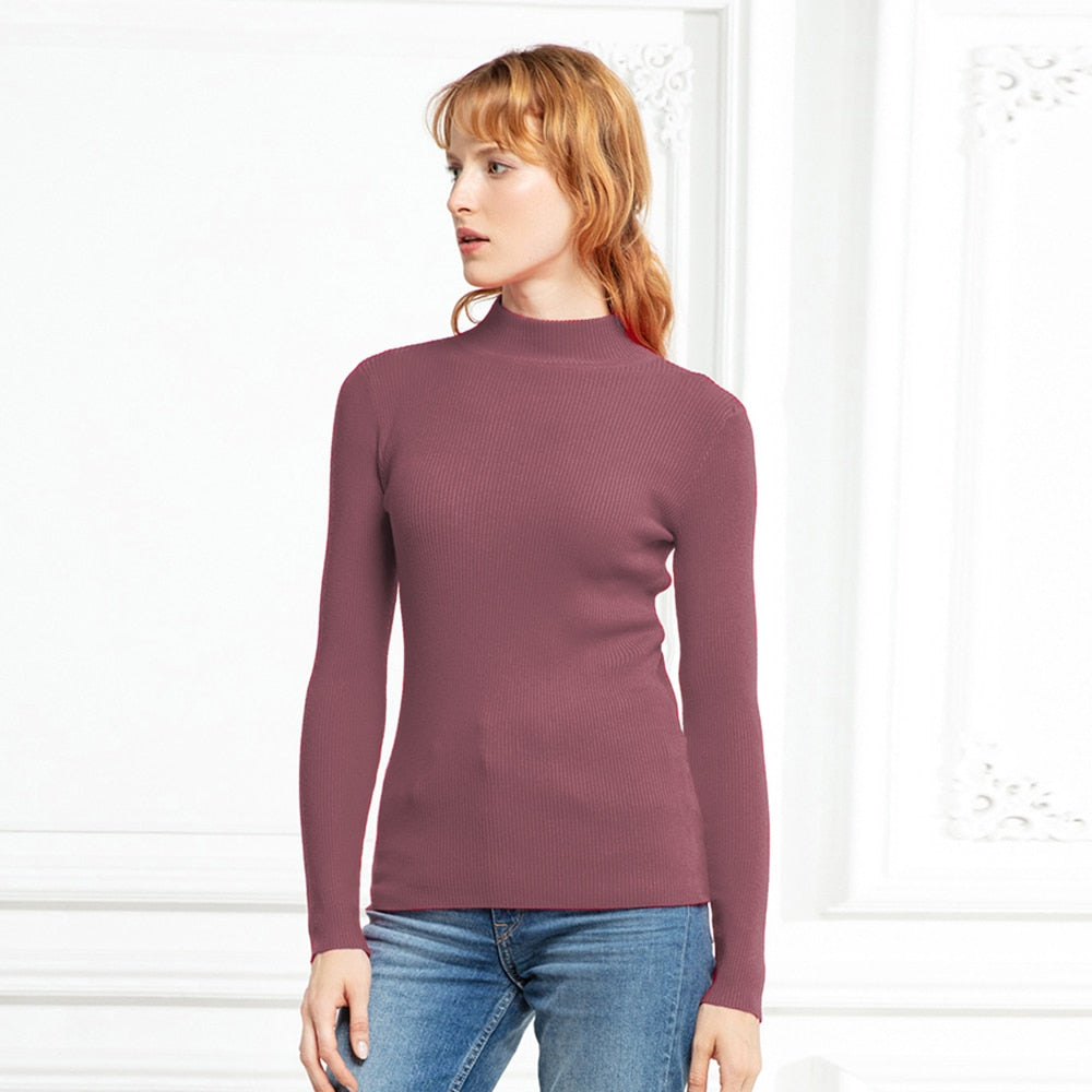 Marwin New-coming Autumn Winter Top Pull Femme Turtleneck Pullovers Sweaters Long Sleeve Slim Oversize Korean Women&#39;s Sweater