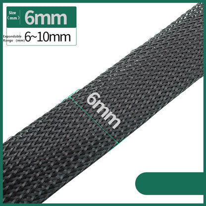 Dropship 1/5/10/50/M Black Insulated Braid Sleeving 4/6/8/10/12/14/20/25mm Tight PET Wire Cable Gland Protection Cable Sleeve