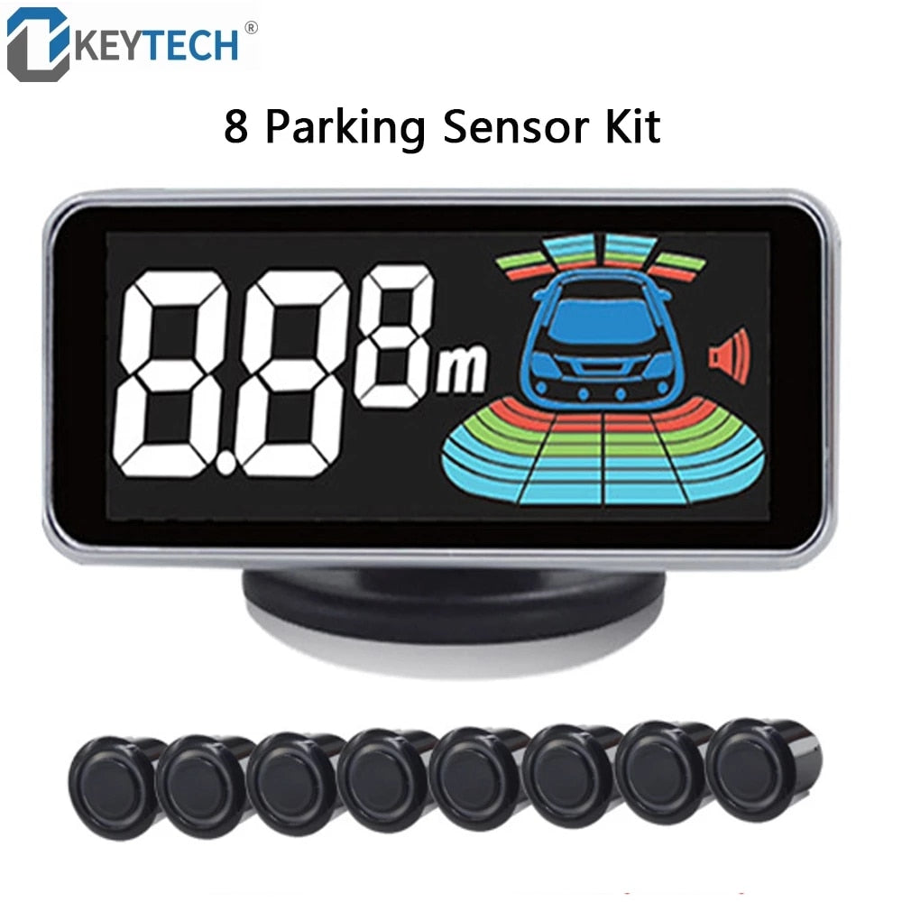 OkeyTech 8 Sensors Parking Sensor Auto Automobile Reversing Radar Parking Car Detector Parking Assistance Parking Radar Reverse