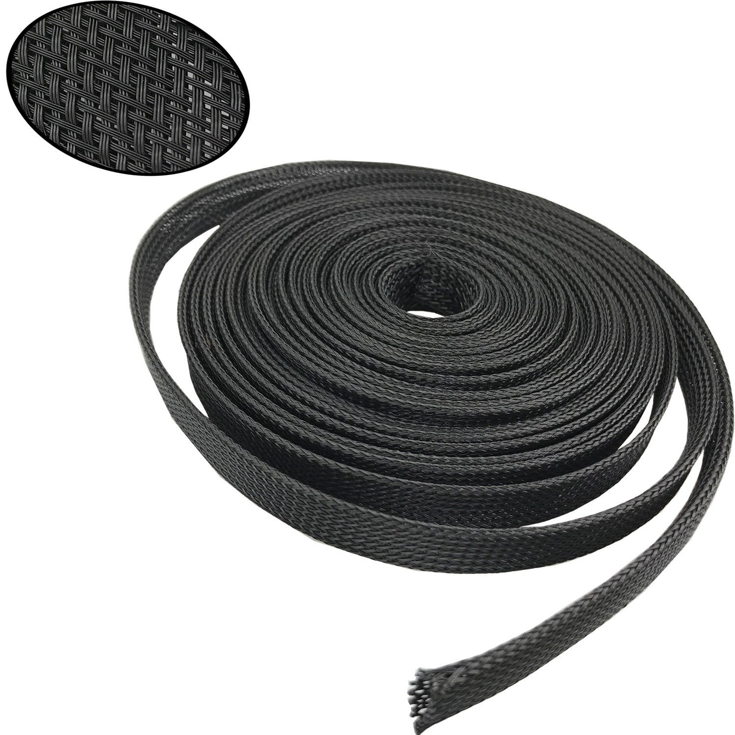 Dropship 1/5/10/50/M Black Insulated Braid Sleeving 4/6/8/10/12/14/20/25mm Tight PET Wire Cable Gland Protection Cable Sleeve