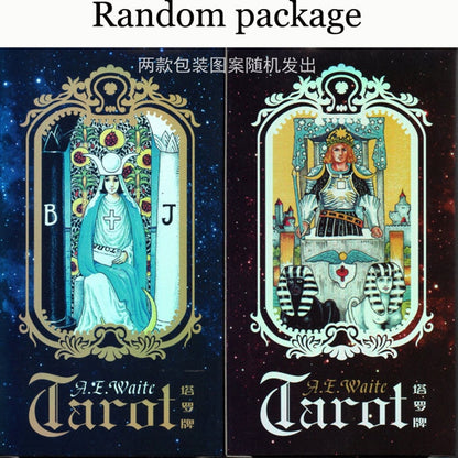 Holographic Tarot Cards Board Game 78 PCS Shine Cards Full English Edition for Astrologer English rules