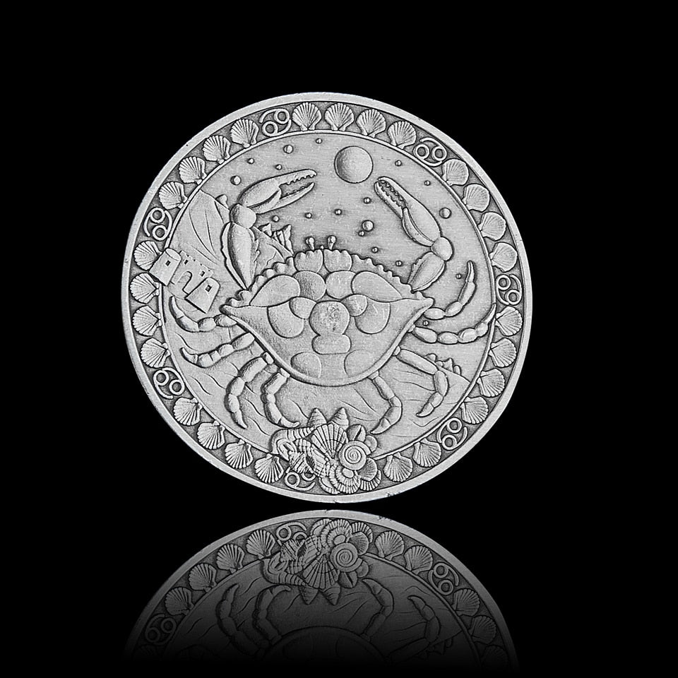 2022 Cancer Zodiac Of 12 Constellations Embossed Coin Token Collectible Coin Gift (6.22-7.22)