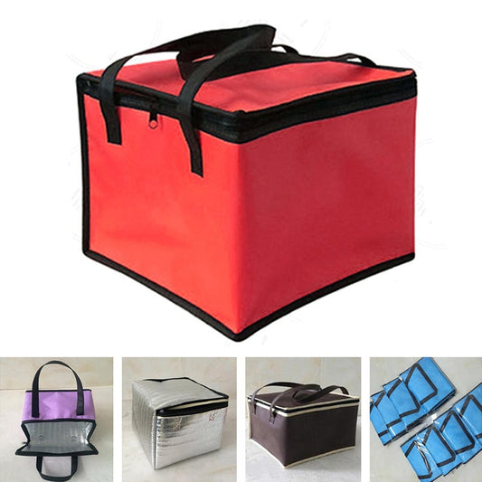 Insulated Thermal Cooler Bag Cool Lunch Foods Drink Boxes Drink Storage Big Square Chilled Bags Zip Picnic Tin Foil Food Bags