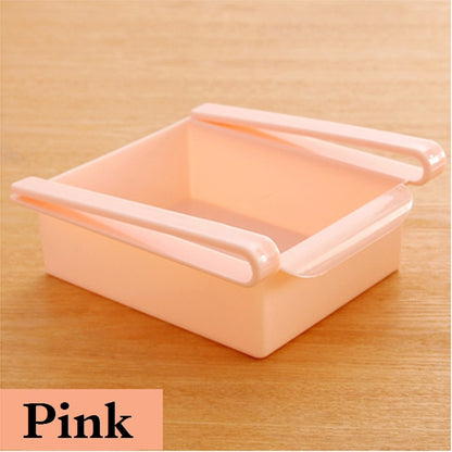 Mini ABS Slide Kitchen Fridge Freezer Space Saver Organization Storage Rack Bathroom Shelf