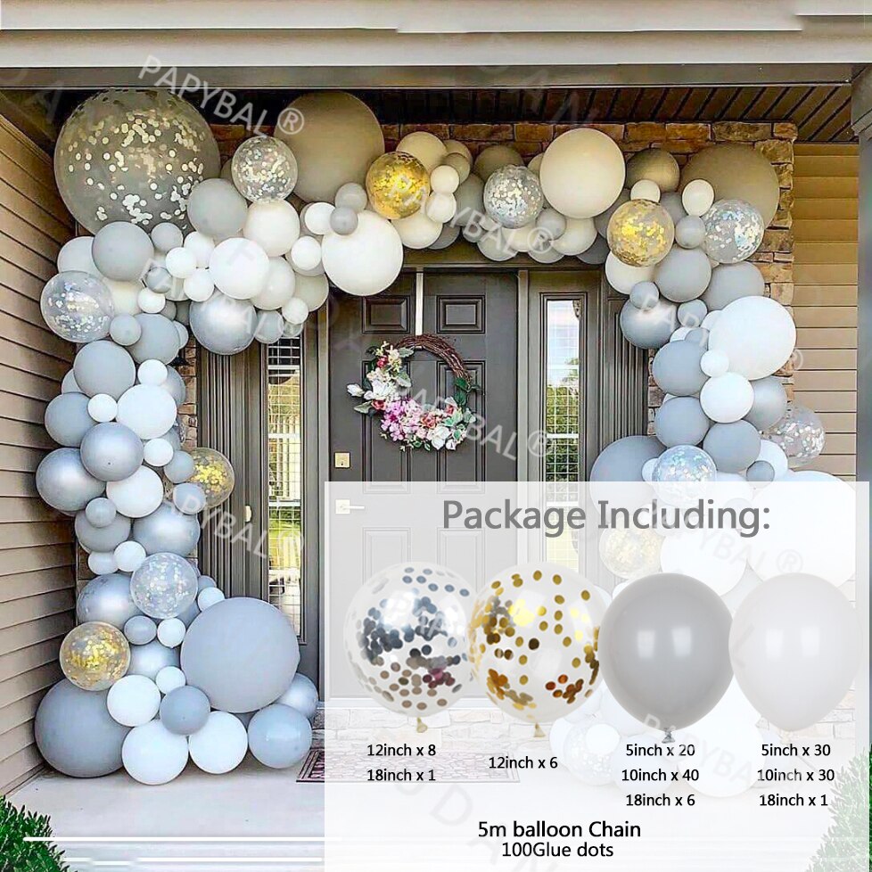 1set Forest Green Garland Arch Kit Gold Balloons 4D Chrome Metallic Foil Balls Party Decor Wedding Birthday Baby Shower Globos