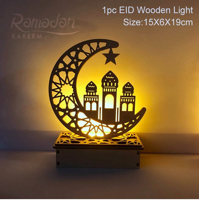 EID Mubarak Banner Balloon Wooden Pendant Ramadan Decoration Islam Muslim Party Decor Eid Al Adha Ramadan And Eid Ramadan Kareem