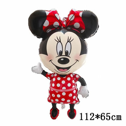 175cm 3D Giant Mickey Minnie Mouse Foil Balloon Pink Blue Black Bowknot Standing Kids toys Birthday Party baby shower Decoration