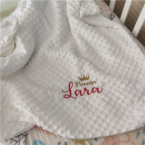 Name Personalized Newborn Baby Blanket Swaddling Baby Bedding Set Swaddle Soft Fleece Toddler Crib Bed Stroller Blanket