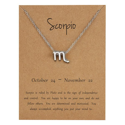 12 Zodiac Horoscope Female Star Sign Constellation Pendant Gold Chain Leo Choker Necklaces for Women Jewelry Collier