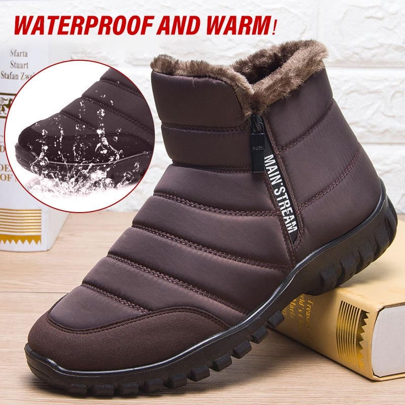 Winter Snow Boots Men Waterproof Casual Cotton Shoes Flat Comfortable Man Footwear Plus Size 46 Ankle Boots Women Free Shipping