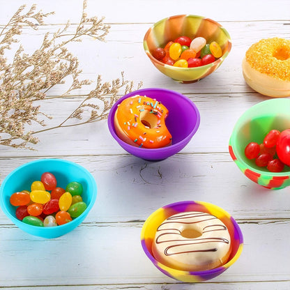 14Pcs/Set Mini Silicone Compote Bowls Kit Soft Flexible Slingle Bowl Kitchen Under Glazed Tableware Batch