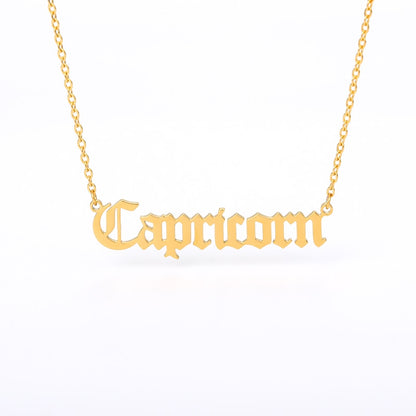 12 Zodiac Sign Letter Constellations Necklace For Women Men Virgo Leo Libra Scorpio Sagittarius Capricorn Aquarius Birthday Gift