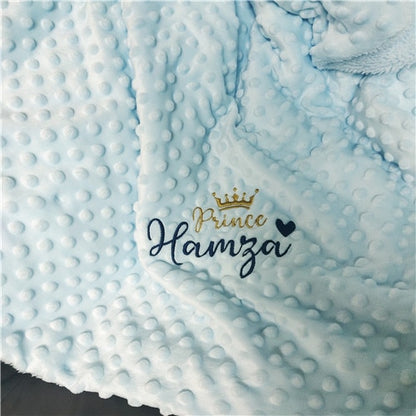 Name Personalized Newborn Baby Blanket Swaddling Baby Bedding Set Swaddle Soft Fleece Toddler Crib Bed Stroller Blanket