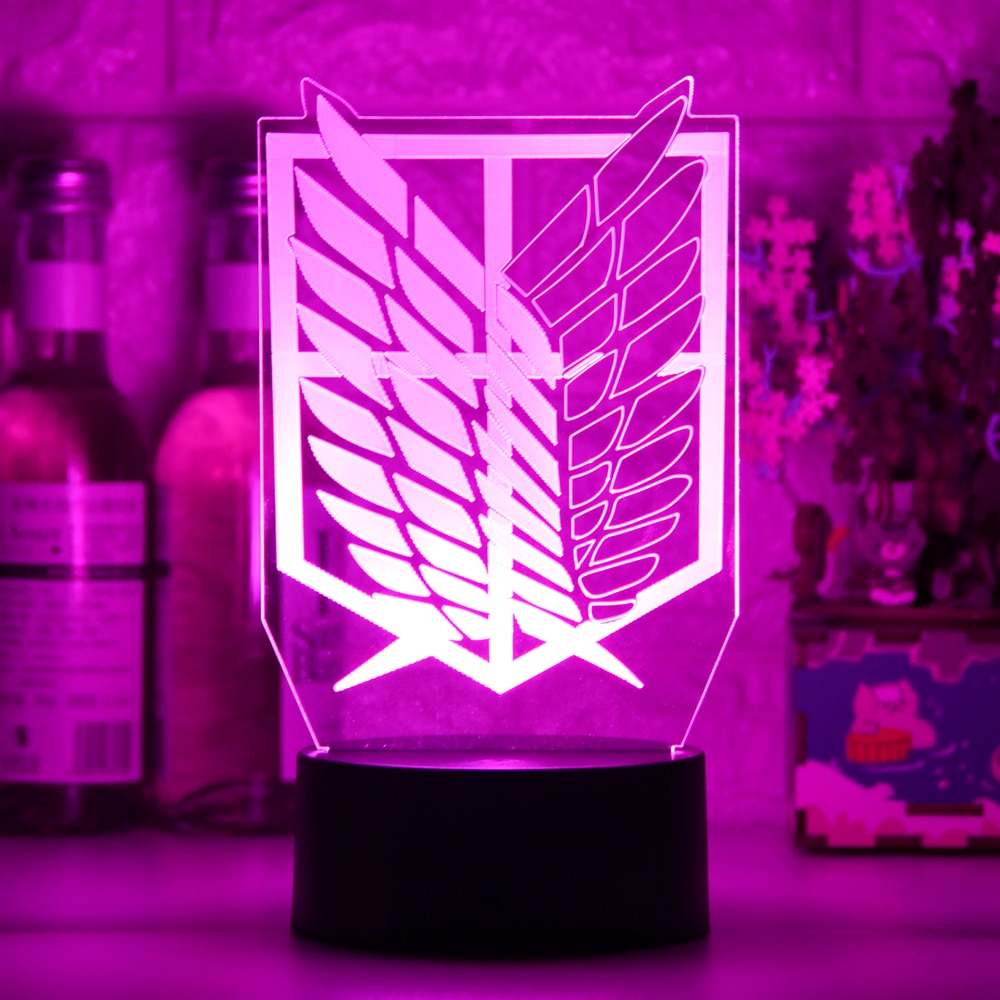 Acrylic Table Lamp Anime Attack on Titan for Home Room Decor Light Cool Kid Child Gift Manga AOT Night Light Attack on titan