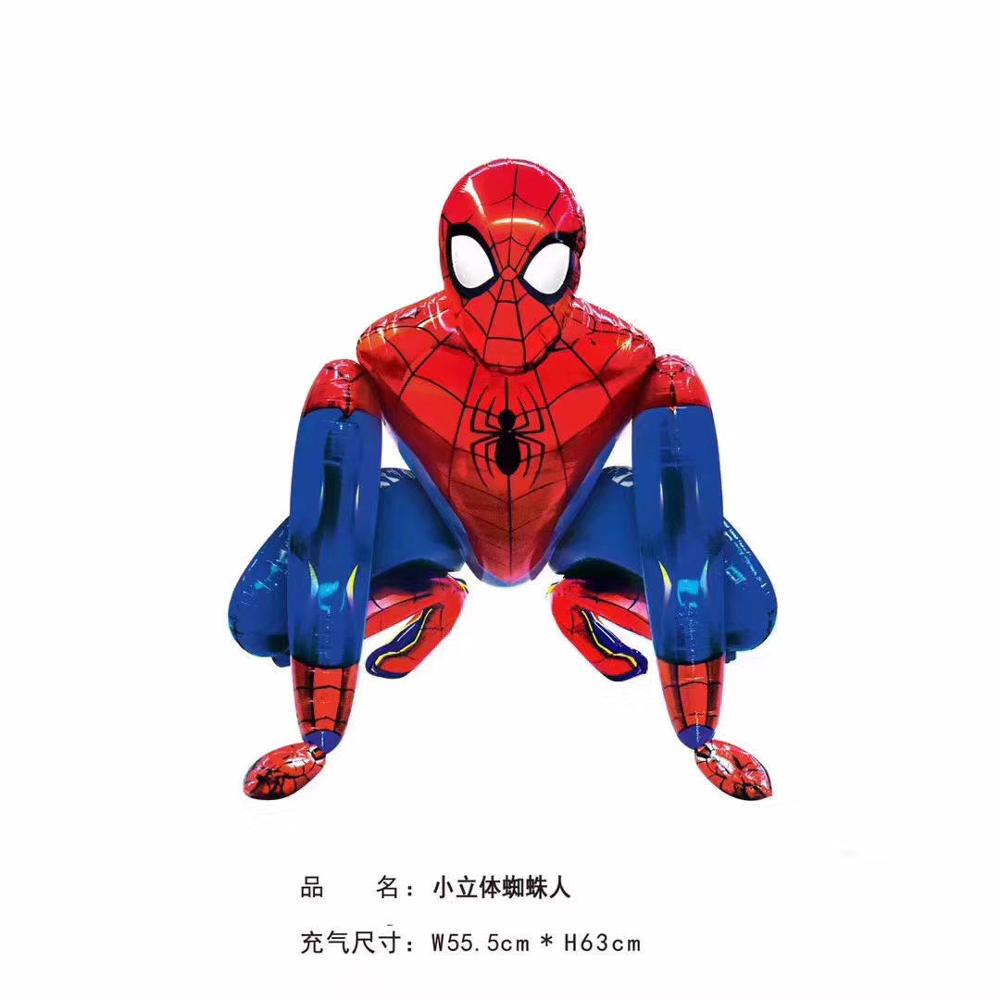 1set 3D Big Spider Super Hero Man Mylar Foil Balloon Number Foil Balloons Birthday Party Decoration Supplies Children&#39;s Gifts