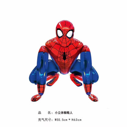 1set 3D Big Spider Super Hero Man Mylar Foil Balloon Number Foil Balloons Birthday Party Decoration Supplies Children's Gifts