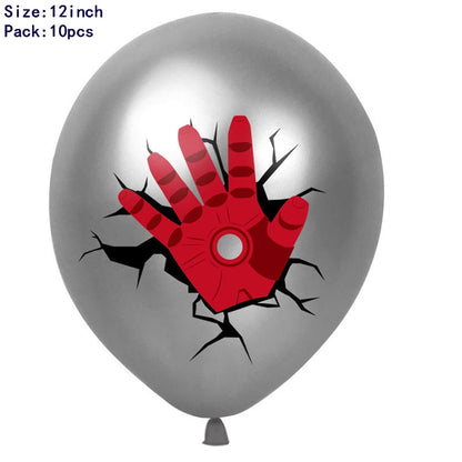 1set 3D Big Spider Super Hero Man Mylar Foil Balloon Number Foil Balloons Birthday Party Decoration Supplies Children's Gifts