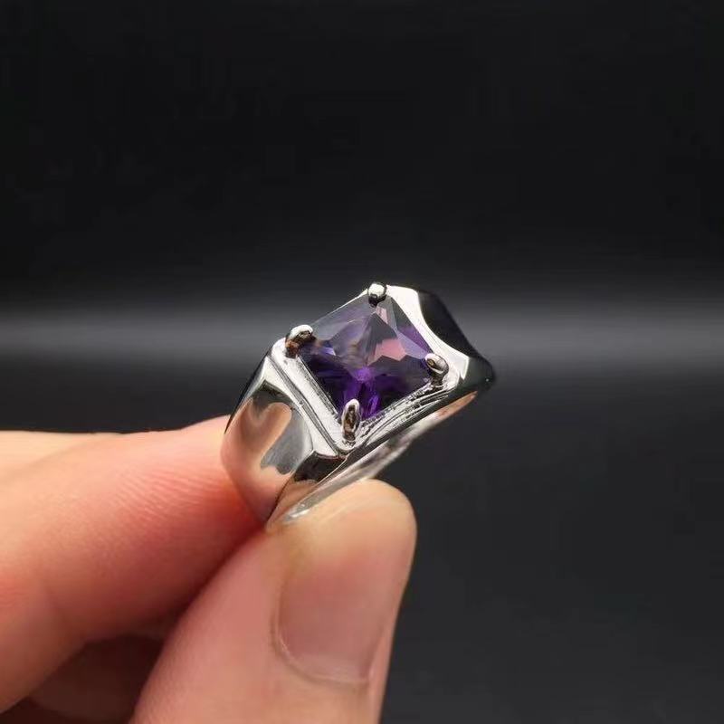 Fashion Men Women Rings 925 Silver Jewelry with Cubic Zirconia Gemstone Open Finger Ring for Wedding Engagement Party Ornaments