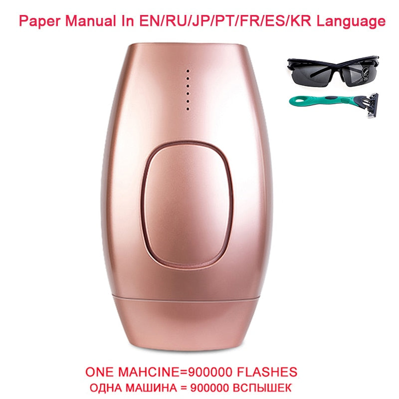 1800000 Flash Permanent IPL Epilator Hair Removal depiladora facial Laser photoepilator Painless Hair Remover Multilingual manua