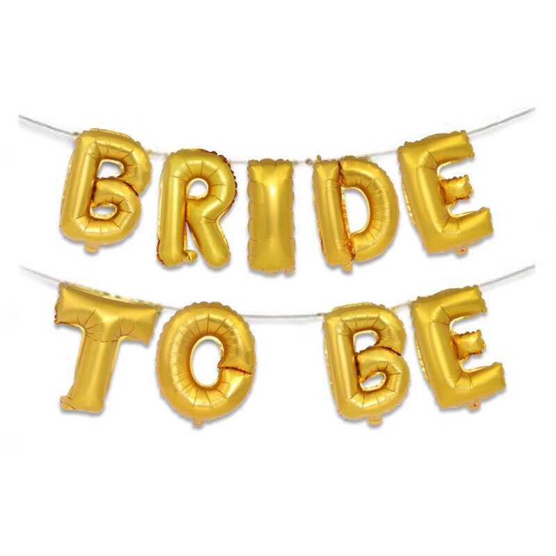 Wedding Bridal Shower 16inch Gold Silver Bride To Be Letter Foil Balloons Diamond Ring Balloon for Hen Party Favors Decoration,B