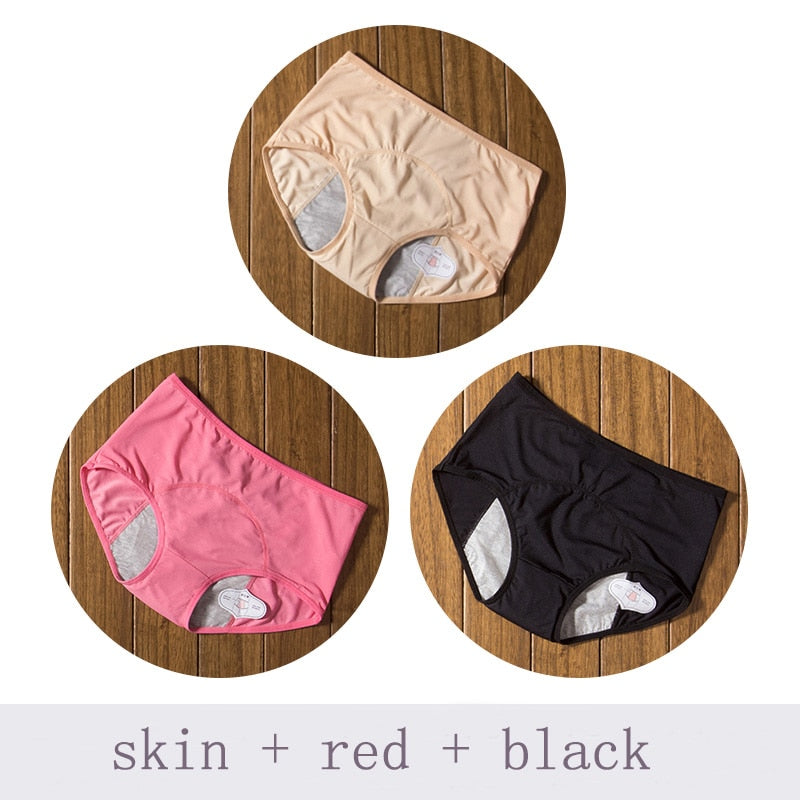 3pcs/Set Leak Proof Menstrual Panties Women Period Underwear Sexy Pants Incontinence Underwear Briefs Dropshipping DULASI