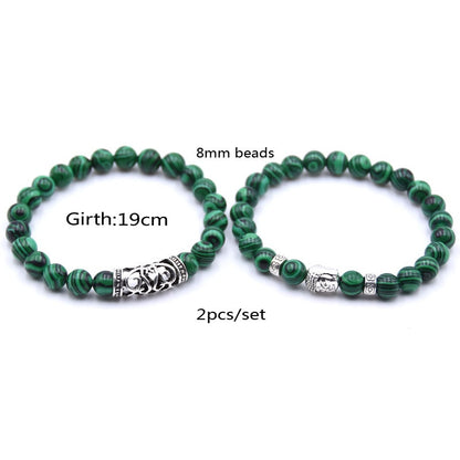 NCRORCN Men Women Beads Bracelet Beaded Black Lava Stone Prayer Beads Buddha Bracelet sets for Women and Mens Pulseras