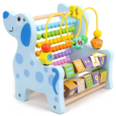 Wooden Montessori Math Toys Multifunction Abacus Toys Around Beads Early Learn Teaching Aids Educational Toys For Children Gift