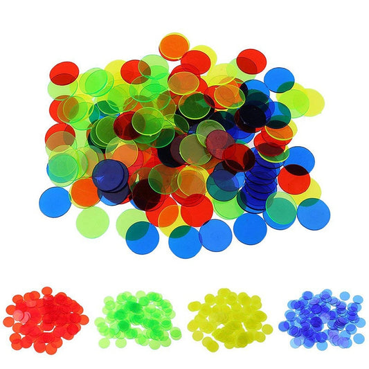 100pcs Montessori Learning Education Math Toys Learning Resources Color Plastic coin Bingo Chip Children Kids Classroom Supplies