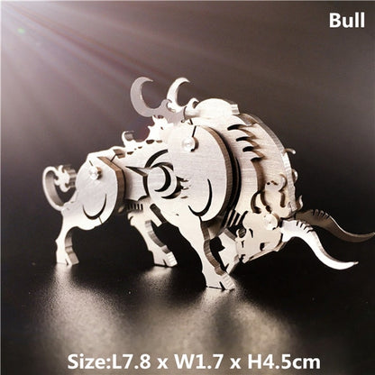 3D Metal Model Chinese Zodiac Dinosaurs western fire dragon DIY Assembly models Toys Collection Desktop For Adult Children