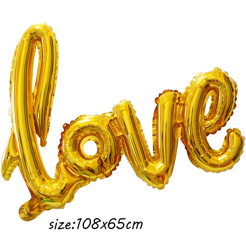 MMQWEC 1pc Red Love Balloons Love Foil Letters Balloon I Love You Heart Baloon Valentine&#39;s Day Marriage Wedding Party Decoration