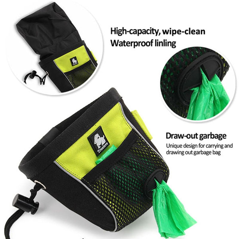 Truelove Portable Travel Dog Snack Treat bag Reflective Pet Training Clip-on Pouch Bag Easy Storage belt bag Poop Bag Dispenser