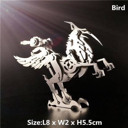 3D Metal Model Chinese Zodiac Dinosaurs western fire dragon DIY Assembly models Toys Collection Desktop For Adult Children