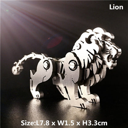 3D Metal Model Chinese Zodiac Dinosaurs western fire dragon DIY Assembly models Toys Collection Desktop For Adult Children