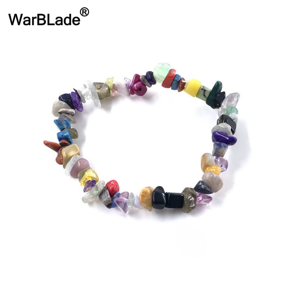 Natural Stone Bracelets for Women Strand Chips Nugget Clear Quartz Power Stone Opal Moonstone Beads Charkra Bracelet Wristband
