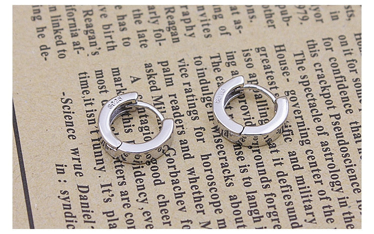 XIYANIKE Silver Color  Smooth Men And Women Models Silver Earring For Women Earring Sterling-silver-jewelry Brinco VES6390