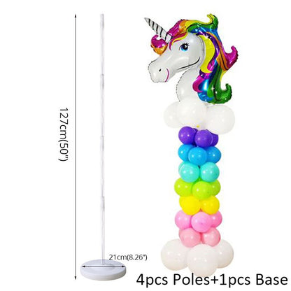 1set 7/10 Tubes Balloon Stand Holder Column Balloons Arch Stick Happy Birthday Ballon Kids Baby Shower Wedding Party Decoration