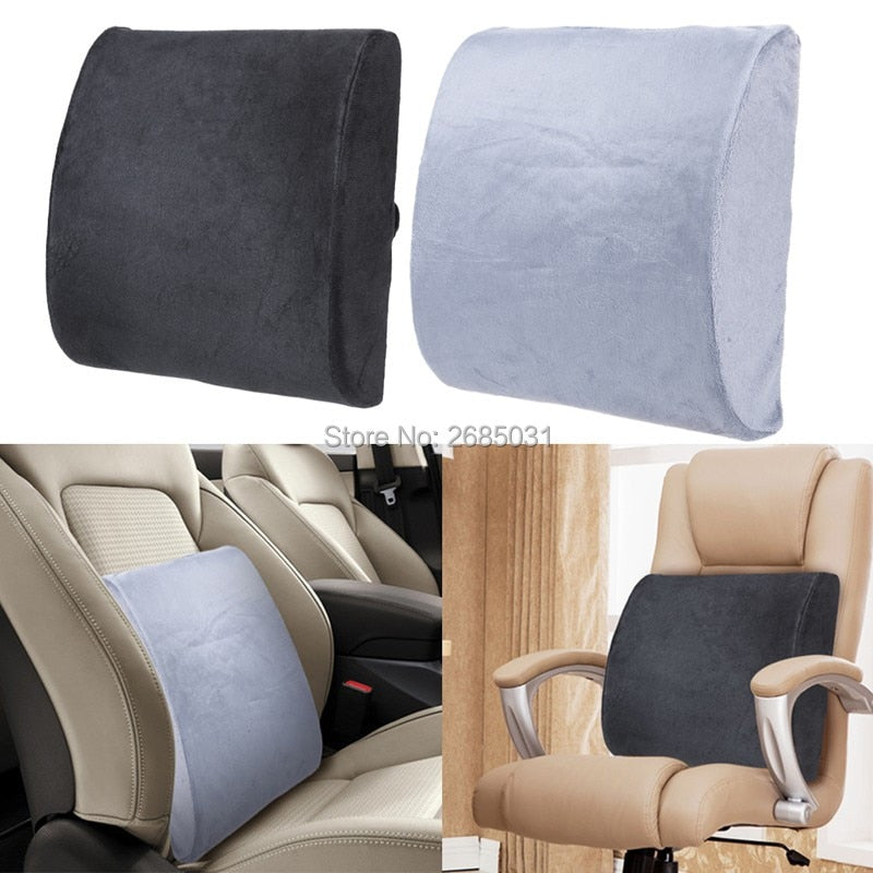 HuiER Memory Foam Lumbar Back Support Cushion Massage Waist Car  Seat Cushion for Office Home Car Auto Seat Chair Car-covers