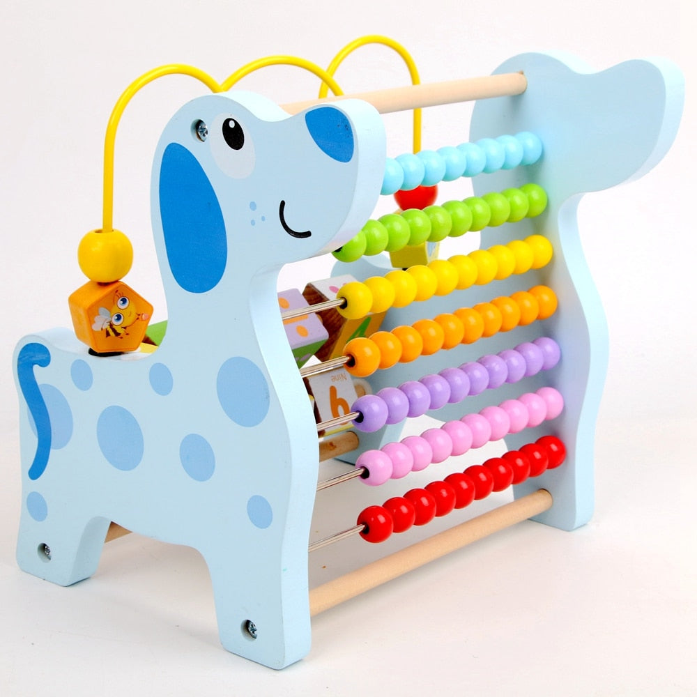 Wooden Montessori Math Toys Multifunction Abacus Toys Around Beads Early Learn Teaching Aids Educational Toys For Children Gift