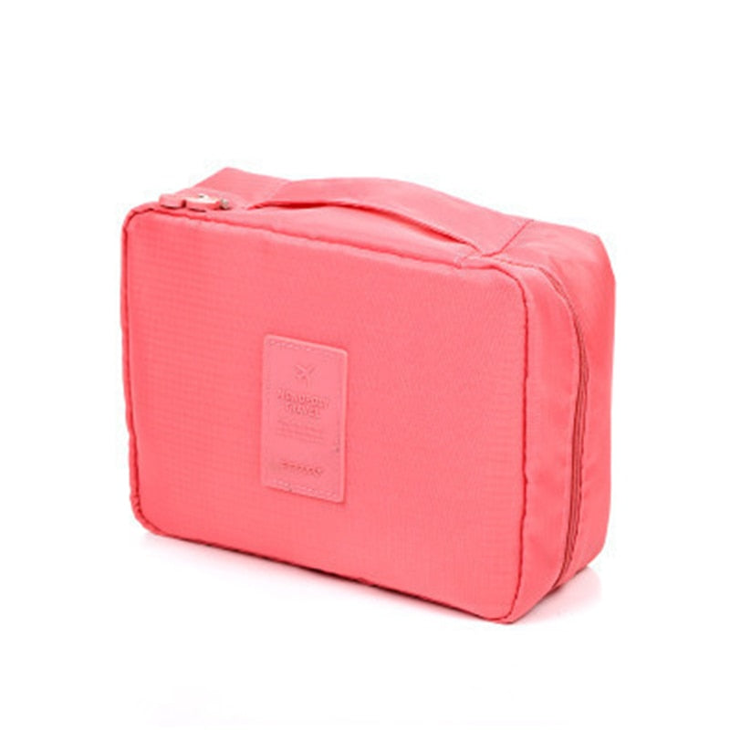 Aosbos Women Waterproof Cosmetic MakeUp Bag Nylon Zipper Travel Wash Pouch Organizer for Toiletries Toiletry Kit Storage Pouch