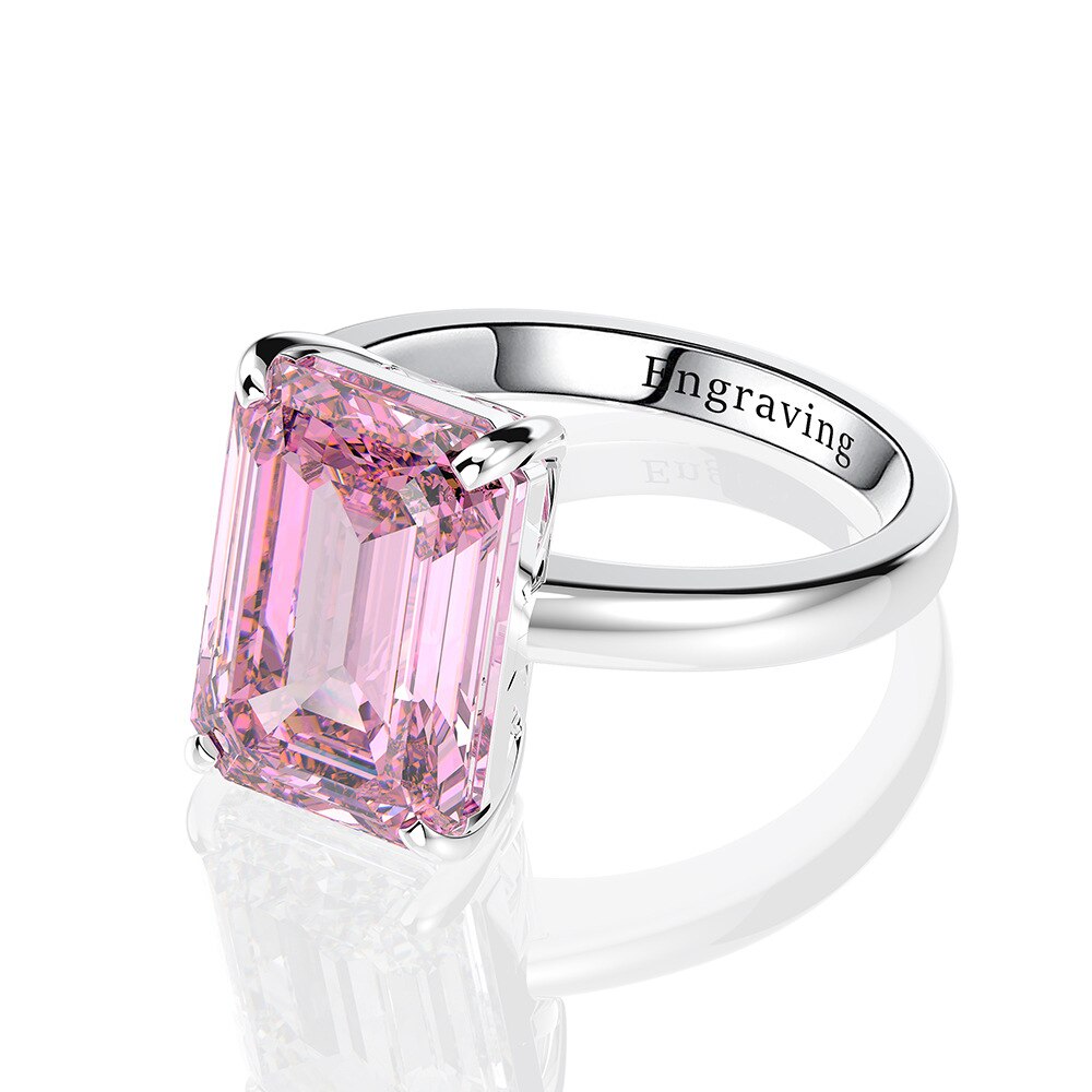 Wong Rain Classic 100% 925 Sterling Silver Created Moissanite Gemstone Wedding Engagement Diamonds Ring Fine Jewelry Wholesale