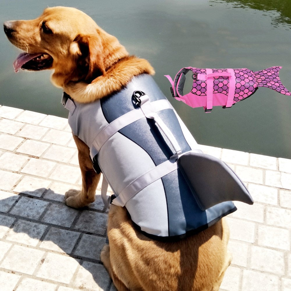 Pet Life Vest Shark Mermaid Swimsuit Dog Swimmming Suit Solid 2020 Summer Fashion Swimwear Clothes for Small Medium Dogs
