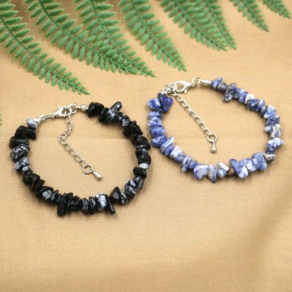 35 Styles Natural Chip Stone Women Bracelet Tiger Eye Lapis Lazuli Labradorite Beads Bracelets For Women Healing Energy Bracelet