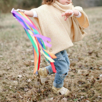 Montessori Style Sensory Toy Child Instruments Bells Baby Ribbon Ring Newborns Upwards Develop Color Recognition Sensory Toy