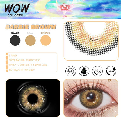 Ksseye 1Pair(2pcs) Taylor OMG Bigbarbie Natural Soft Color Contact lenses For Eyes  Contact lens Beautiful Pupil Cosmetic lens