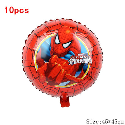 1set 3D Big Spider Super Hero Man Mylar Foil Balloon Number Foil Balloons Birthday Party Decoration Supplies Children's Gifts