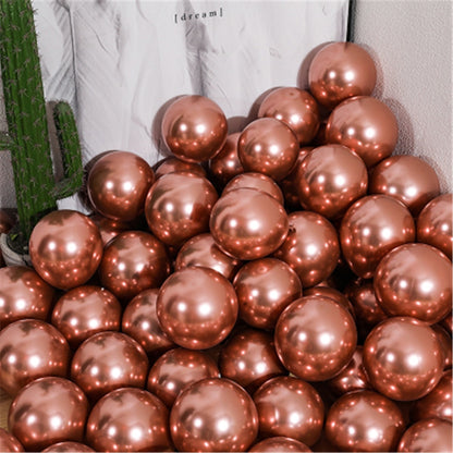 50pcs 5inch Chrome Metallic Latex Balloons Gold Silver Round Metal Balloons Birthday Party Inflate Globos Wedding Decor Supplies