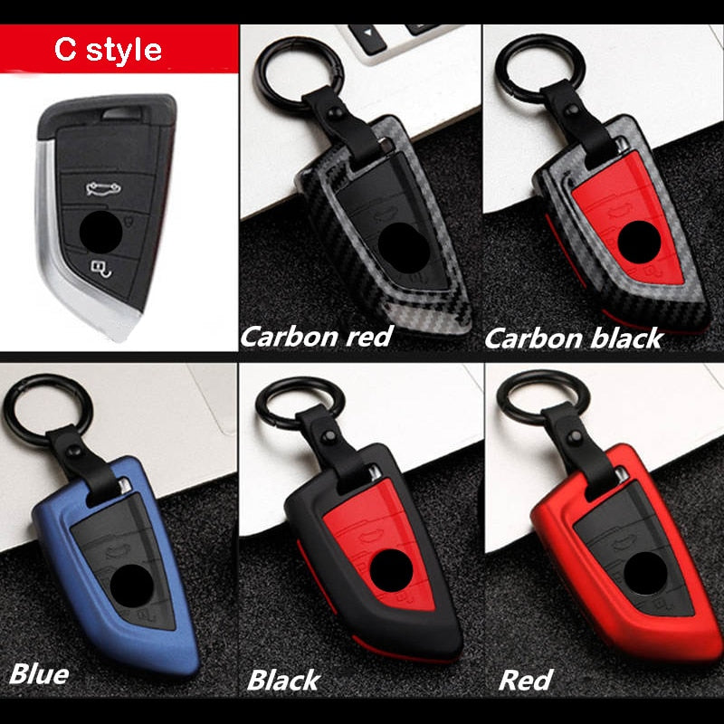 Fashion ABS Carbon fiber Car Remote Key Case Cover For BMW 1 2 3 4 5 6 7 Series X1 X3 X4 X5 X6 F30 F34 F10 F07 F20 G30 F15 F16